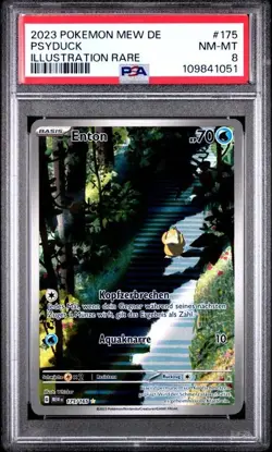 Pokemon Enton PSA8 151 MEW 175- Deutsch 2023 ILLUSTRATION RARE - Image 1