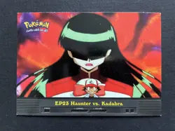 EP23 Haunter Vs Kadabra Pokemon Topps 2000 TV Animation Blue Logo Card - Image 1