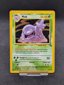 Muk 13/62 Fossil Set Holo Rare Pokemon WOTC LP EXCELLENT - Image 1