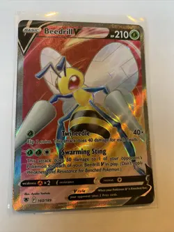 Pokemon TCG Beedrill V Sword & Shield - Astral Radiance 160/189 Holo Full Art - Image 1