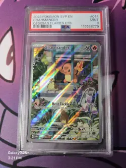 Pokemon Charmander Obsidian Flames Promo Card 044 IR Holo PSA 9 Mint - Image 1