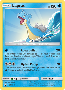 POKEMON Dragon Majesty: REVERSE HOLO - LAPRAS 21/70 LIGHT PLAY - Image 1