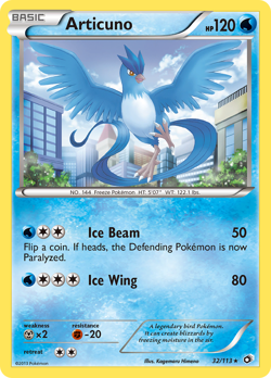 POKEMON Legendary Treasures: REVERSE HOLO - ARTICUNO 32/113 MODERATE PLAY - Image 1