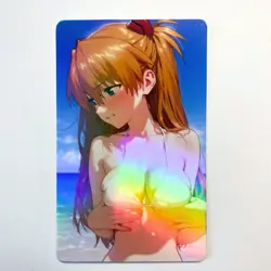 Neon Genesis Evangelion Asuka Langley Soryu Doujin Waifu Anime Art Goddess Card - Image 1