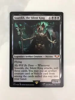 Szarekh the Silent King Foil MTG Magic the Gathering Card NM Mint Warhammer 40K - Image 1