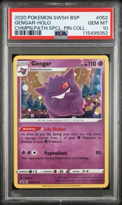 Pokemon Champions Path Gengar Promo Card SWSH052 *GEM MINT PSA 10 New PSA Cert # - Image 1