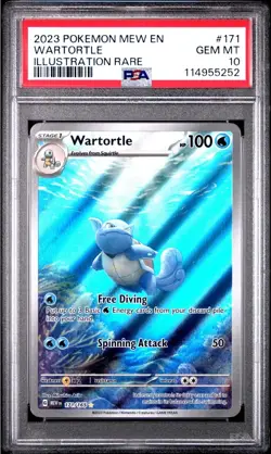 PSA 10 Wartortle 171/165 Scarlet Violet 151 Holo Illustration Rare Pokemon Card - Image 1