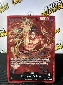 Portgas D Ace Leader Special Goods OP03-001 One Piece Trading Card Game - Image 1