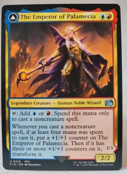 MTG Magic FIN Final Fantasy - 1x EN NM 0219 U The Emperor of Palamecia - Image 1