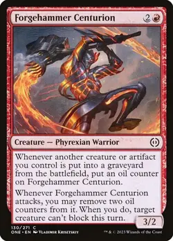 MTG COMMON REGULAR - ONE: NM - FORGEHAMMER CENTURION 130/271 - Image 1