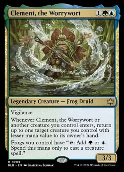 MTG RARE REGULAR BLOOMBURROW (BLB) - CLEMENT, THE WORRYWORT 0209 - Image 1