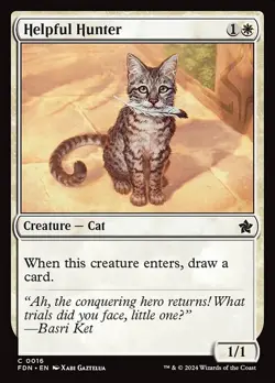 MTG C REGULAR - HELPFUL HUNTER 0016 (FDN) FOUNDATIONS - Image 1