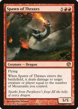 MTG RARE REGULAR JOU: JOURNEY INTO NYX -LP- SPAWN OF THRAXES 112/165 - Image 1