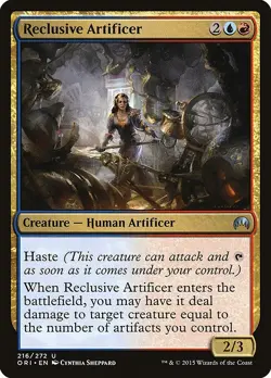 MTG - UC REGULAR -ORI: MAGIC ORIGINS NM - RECLUSIVE ARTIFICER 216/272 - Image 1