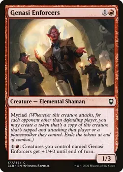 MTG COMMON REGULAR CLB: BALDUR'S GATE NM - GENSAI ENFORCERS 177/361 - Image 1