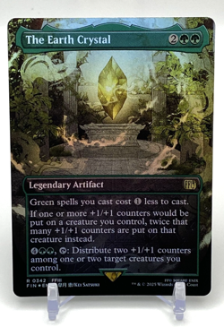 MTG: Final Fantasy (FIN) The Earth Crystal (Borderless) (FOIL) Rare #342 - Image 1