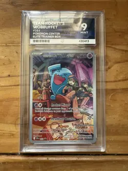 2025 - Team Rocket's Wobbuffet - Promo - 203 - Pokemon Center Stamped - ACE 9 - Image 1