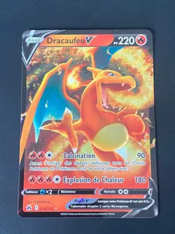 CARTE POKEMON DRACAUFEU V 018/159 FR ULTRA RARE EB ZENITH SUPREME - NM/M - Image 1