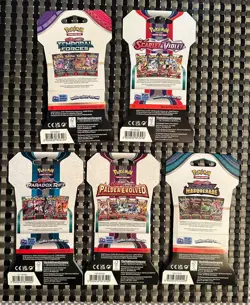 Lot Of 5 Pokemon TCG Sleeved Booster Packs Factory Sealed - Image 2