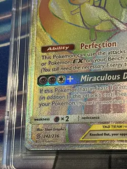 Mewtwo Mew GX 242/236 Unified Minds Secret Rare CGC 8.5 NM Mint PSA Pokemon Card - Image 4