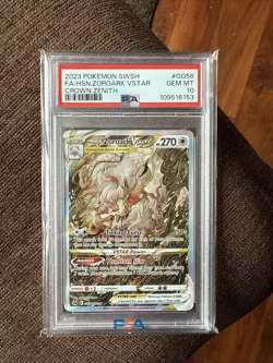 PSA 10 GEM MT Pokemon SWSH FA Hisuian Zoroark VSTAR Crown Zenith #GG56 - Image 1