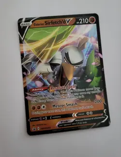 Pokemon Galarian Sirfetch'd V Holo SWSH043 Black Star Promo Card Full Art TCG EN - Image 1
