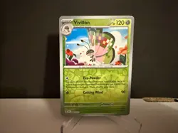 2024 Pokemon TCG Vivillon 007 Surging Sparks Reverse Holo U Card NM+ - Image 1