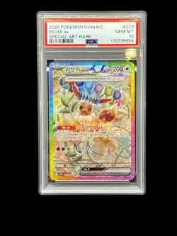 KOREAN Eevee ex SAR 223/187 Sv8a Terastal Festival Pokemon Card PSA 10 - Image 1