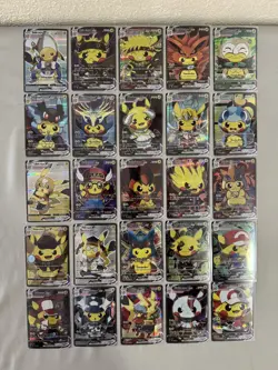 Vcos Pikachu Cosplay Set Custom Fan Art Lot 50 Holo Cards Pokemon Rares NM - Image 1
