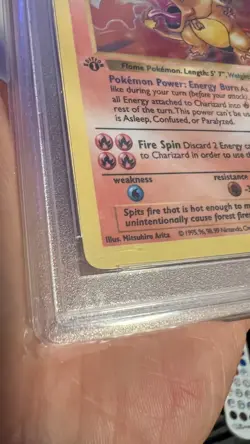 1st Edition PSA 3 Shadowless Charizard Base Set VG 4/102 Holo 1999 Pokemon - Image 5