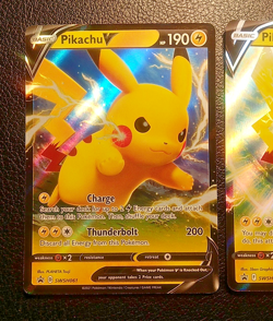 Pokemon TCG, Pikachu V SWSH198 & SWSH061 Blackstar Promo Rare - Image 3