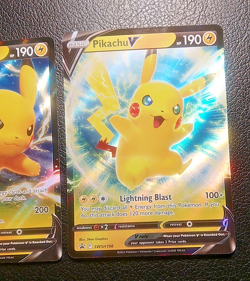 Pokemon TCG, Pikachu V SWSH198 & SWSH061 Blackstar Promo Rare - Image 4