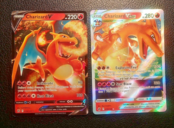 Pokemon TCG, Crown Zenith Charizard V 018/159 & VSTAR 019/159 Holo Ultra Rare - Image 1