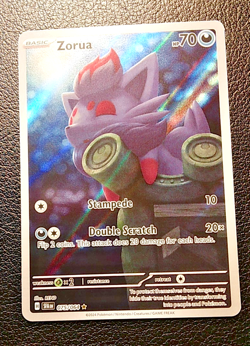 Pokemon TCG, Shrouded Fable, Zorua 075/064 2024 IR Holo Rare, Mint Fresh Pull - Image 1
