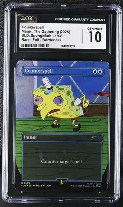 Magic The Gathering: Secret Lair SpongeBob Counterspell Rare Foil 1933 CGC 10 - Image 1