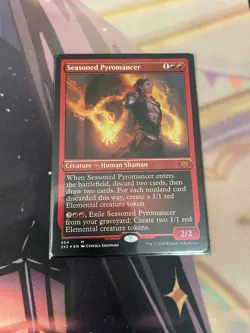MTG - SEASONED PYROMANCER - MYTHIC - FOIL ETCHED - DOUBLE MASTERS - NM - Image 1