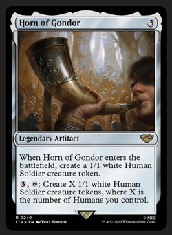 Horn of Gondor NM/M Lord of the Rings MTG Magic Card - Image 1