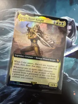 MTG FOIL Celes, Rune Knight BORDERLESS Final Fantasy FIN 0167 NM - Image 1