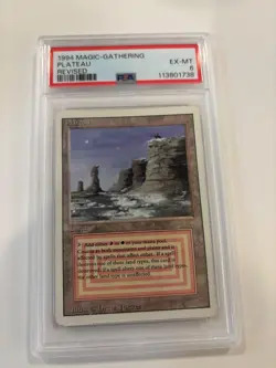 MtG: Plateau Revised Edition- Magic the Gathering PSA rated excellent-mint cond. - Image 1