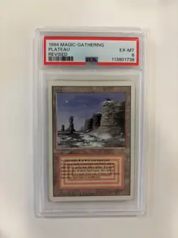 MtG: Plateau Revised Edition- Magic the Gathering PSA rated excellent-mint cond. - Image 2