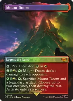 Mount Doom Borderless Foil, Lord of the Rings: Tales of Middle-Earth, MTG - Image 1