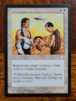 Debt of Loyalty x1 MTG Weatherlight Magic Moderate Play MP English - Image 1