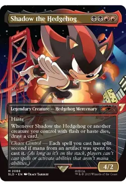Shadow the Hedgehog #2086 RAINBOW FOIL Sonic Secret Lair MTG PRESALE - Image 1