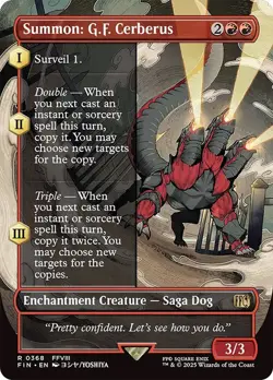 Summon: G.F. Cerberus Borderless Final Fantasy MTG NM - Image 1