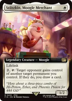 Stiltzkin, Moogle Merchant Extended Art Final Fantasy MTG NM - Image 1