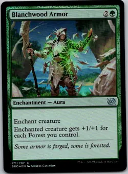 Magic the Gathering Blanchwood Armor The Brothers' War Foil x1 MTG Free Shipping - Image 1
