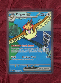 Pidgeot ex #225 Pokemon Card Special Illustration Rare - Obsidian Flames Set -LP - Image 1