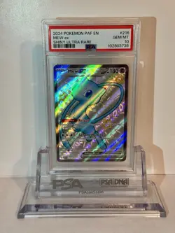 2024 Pokemon Paldean Fates Mew ex 216/091 PSA 10 GEM MT shiny ultra rare - Image 1