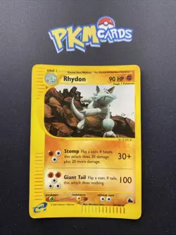 Pokemon TCG Rhydon Skyridge 29/144 Reverse Holo Rare LP. - Image 1