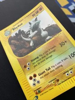 Pokemon TCG Rhydon Skyridge 29/144 Reverse Holo Rare LP. - Image 3
